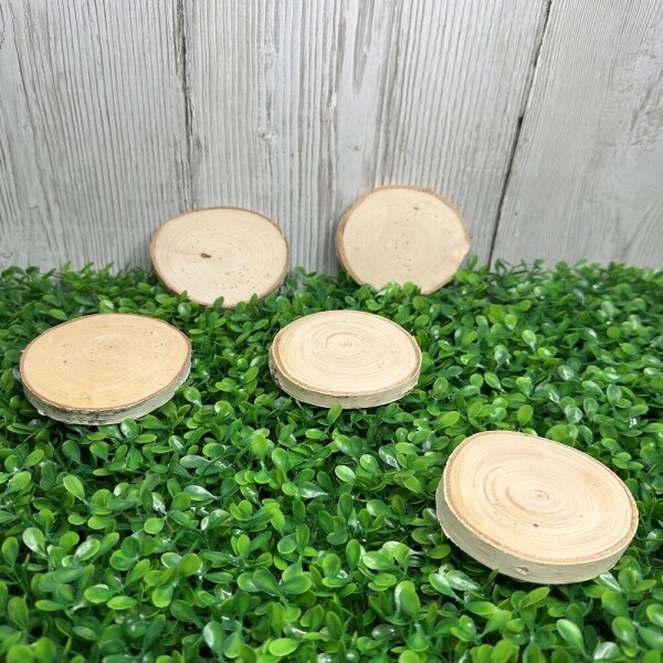 자작나무 나무 편 원형 10개 1set 컵받침 DIY 교구용 공예용